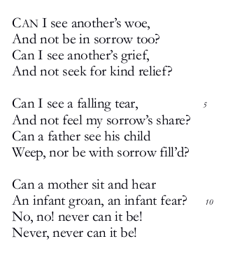 On Another's Sorrow, William Blake